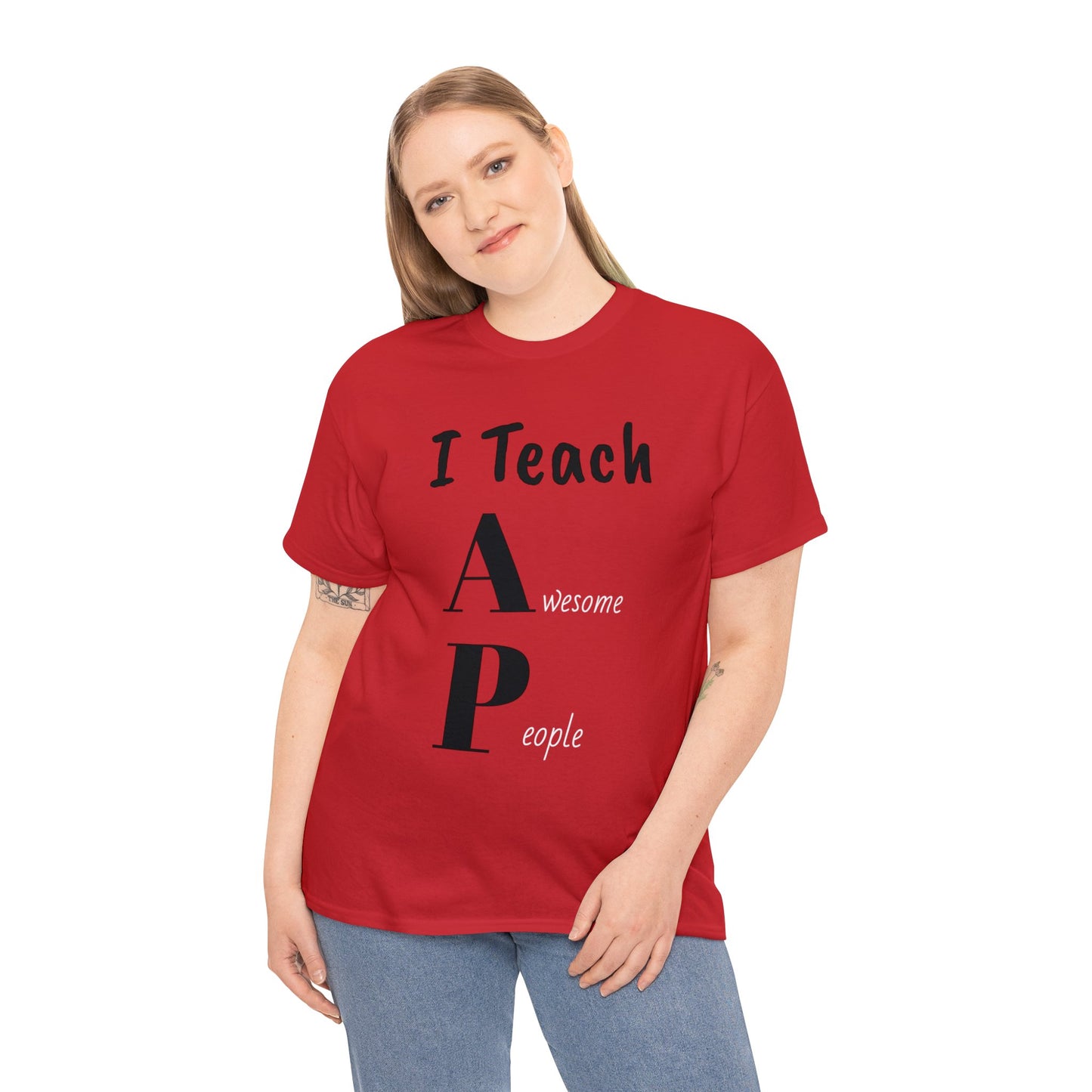 I Teach Awesome People t-shirt, Unisex Heavy Cotton Tee