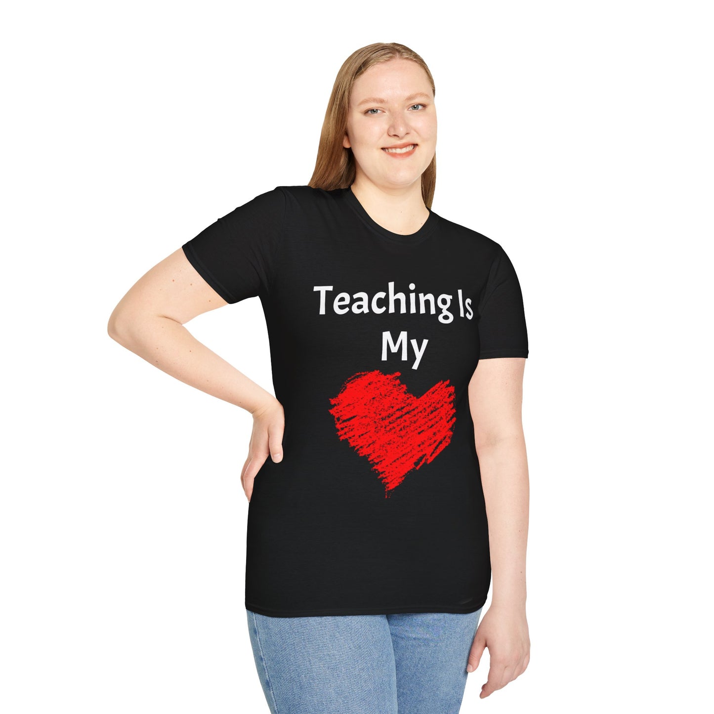 Teaching is My Heart, Unisex Softstyle T-Shirt