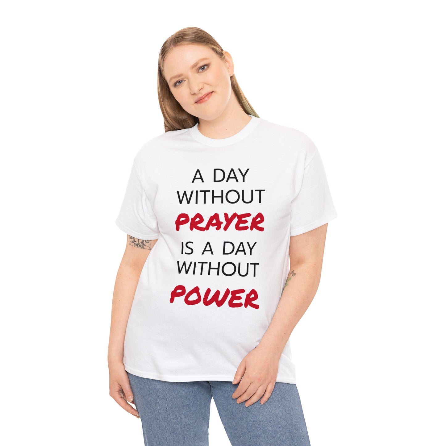 Prayer and Power Unisex Heavy Cotton Tee