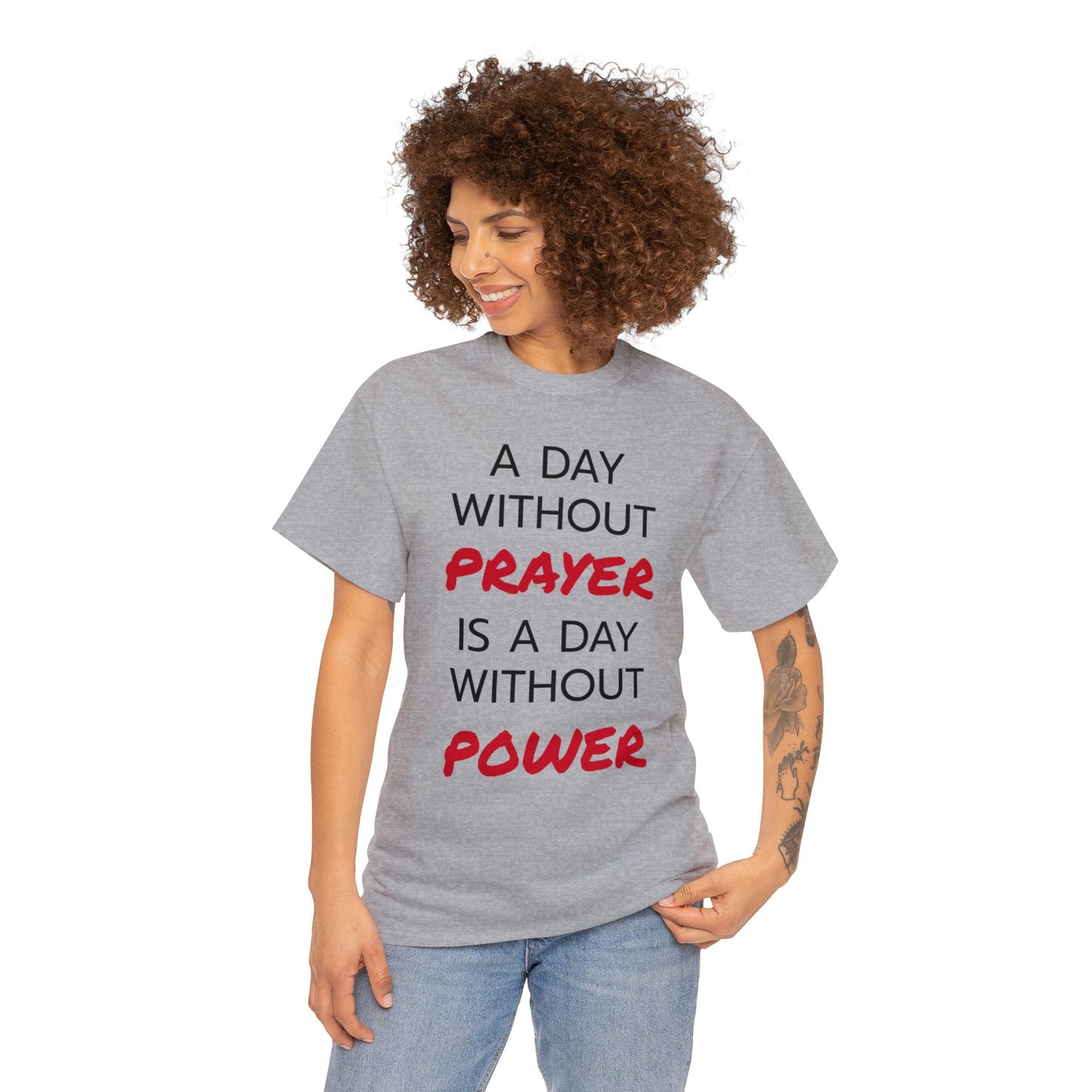 Prayer and Power Unisex Heavy Cotton Tee