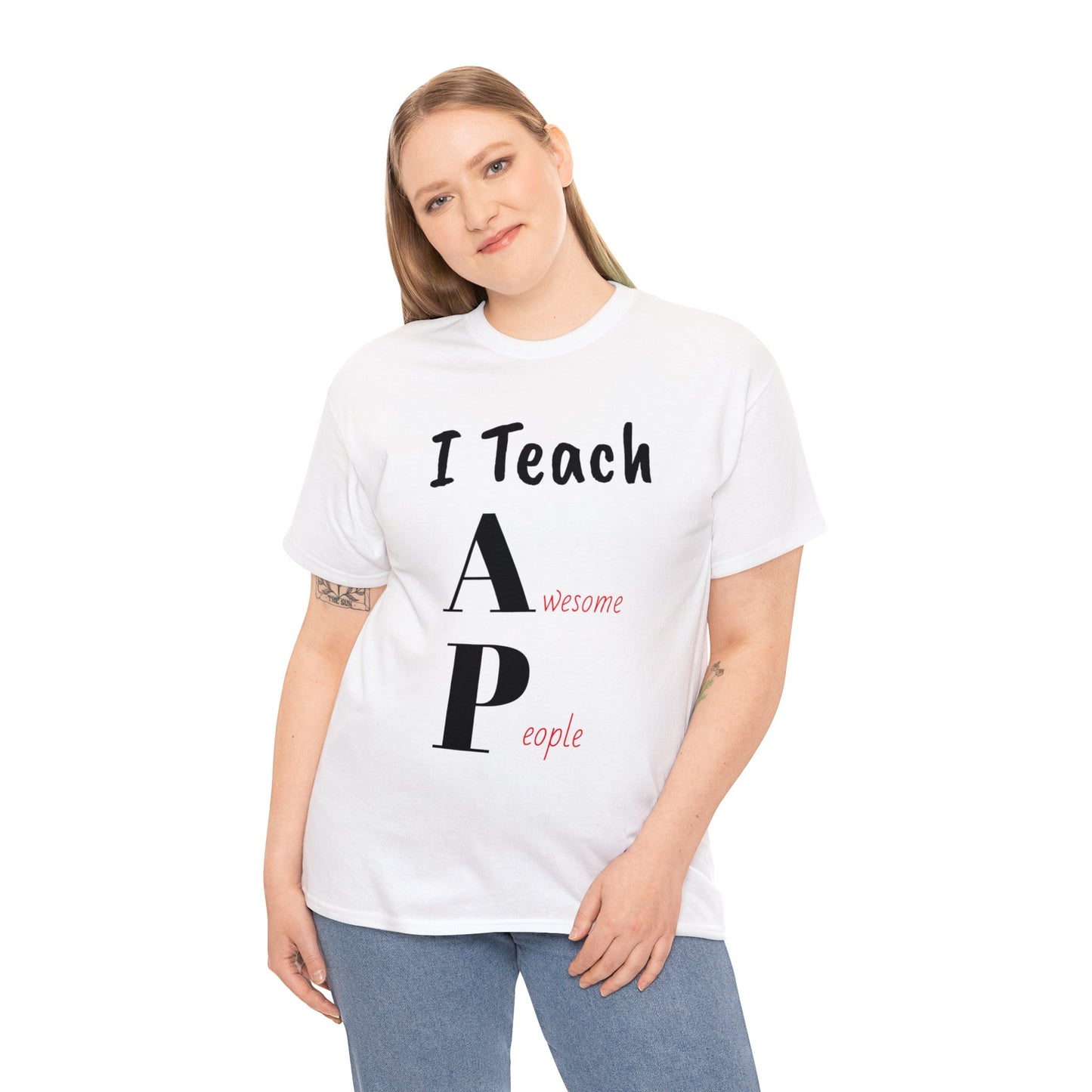 I Teach Awesome People t-shirt, Unisex Heavy Cotton Tee