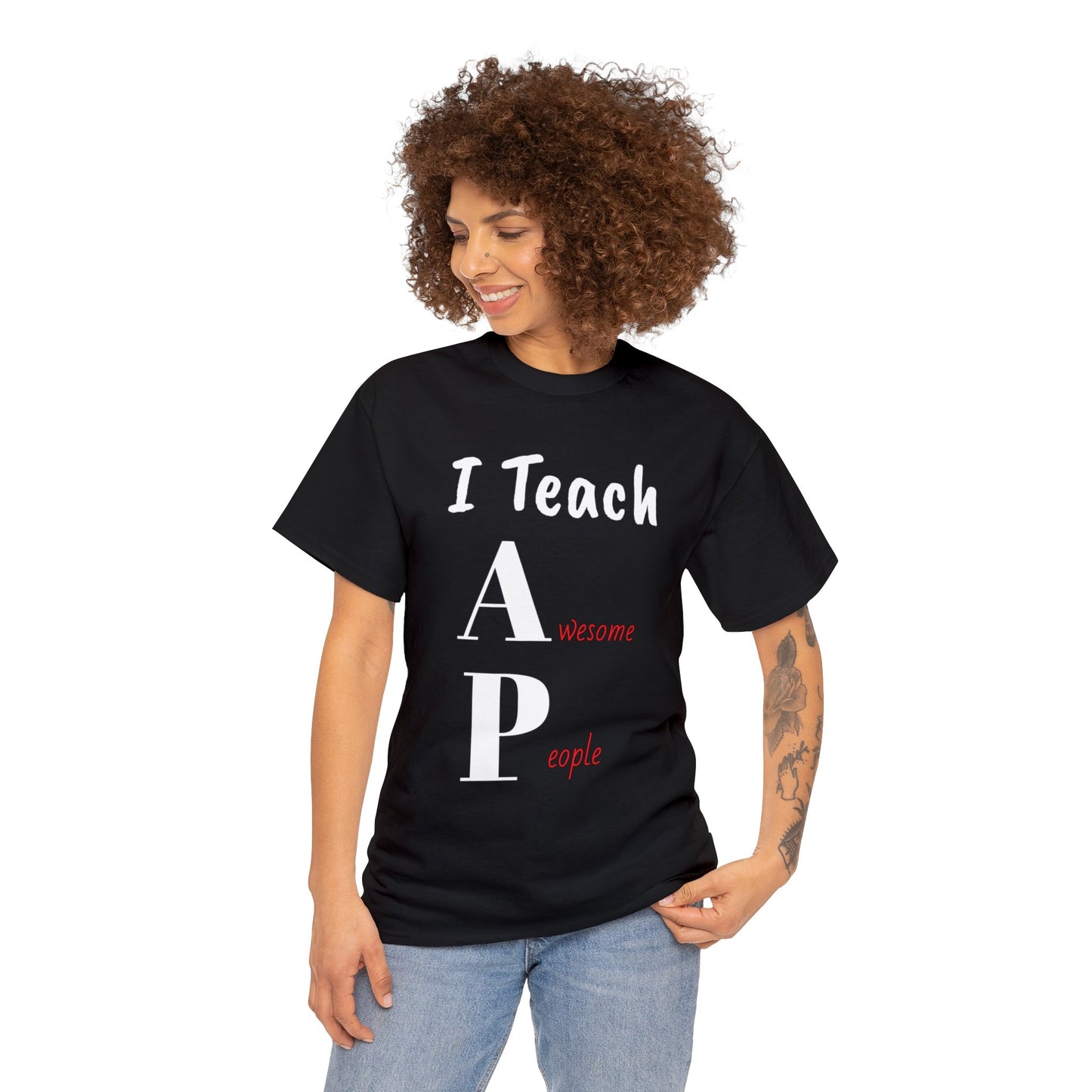 I Teach Awesome People t-shirt, Unisex Heavy Cotton Tee