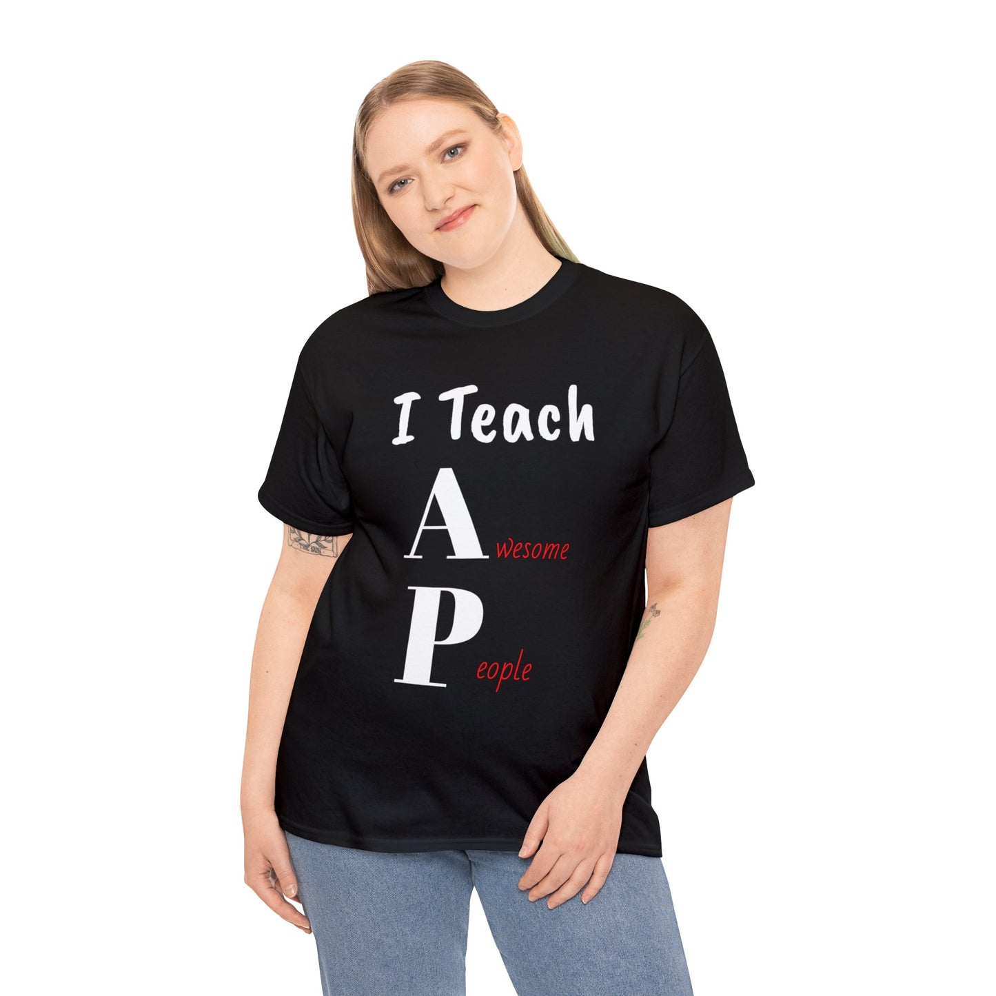 I Teach Awesome People t-shirt, Unisex Heavy Cotton Tee