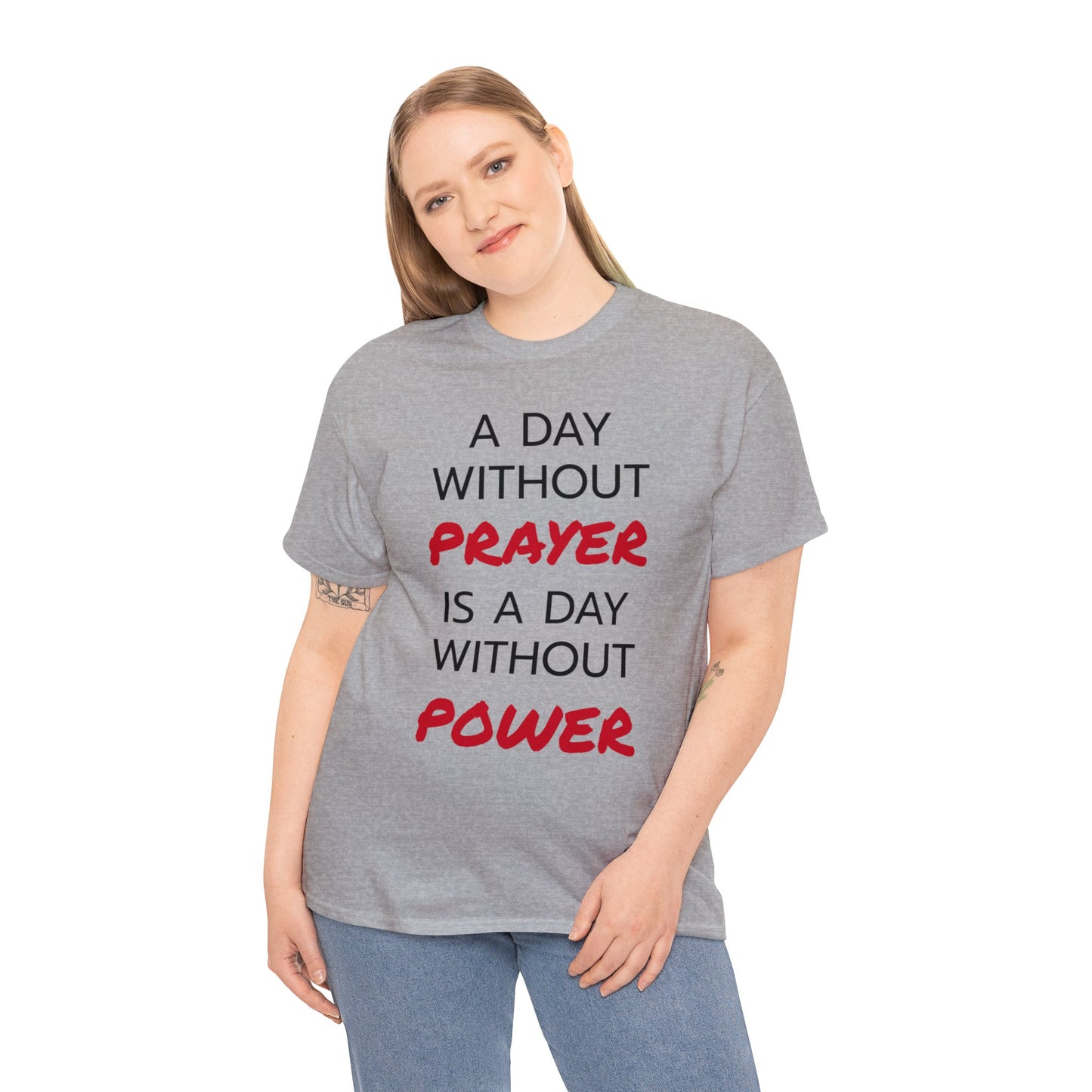 Prayer and Power Unisex Heavy Cotton Tee