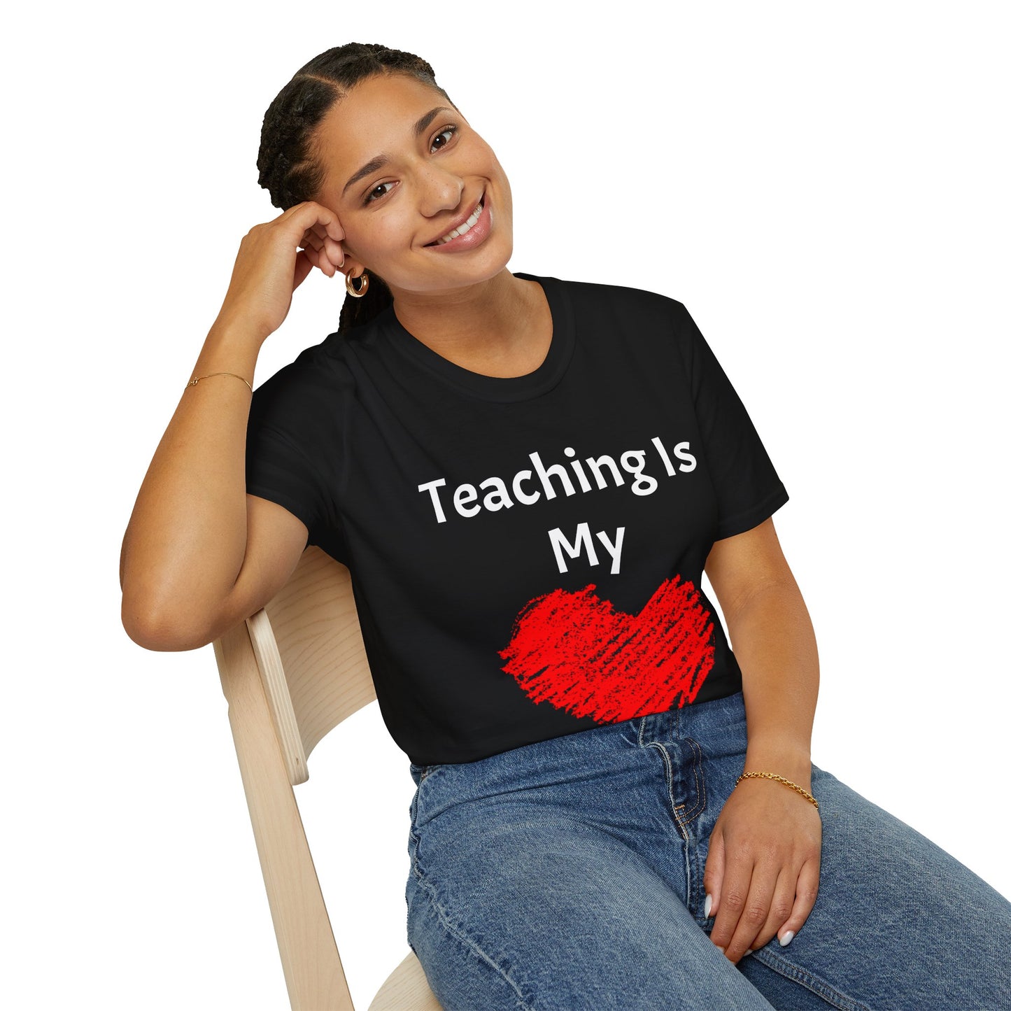 Teaching is My Heart, Unisex Softstyle T-Shirt