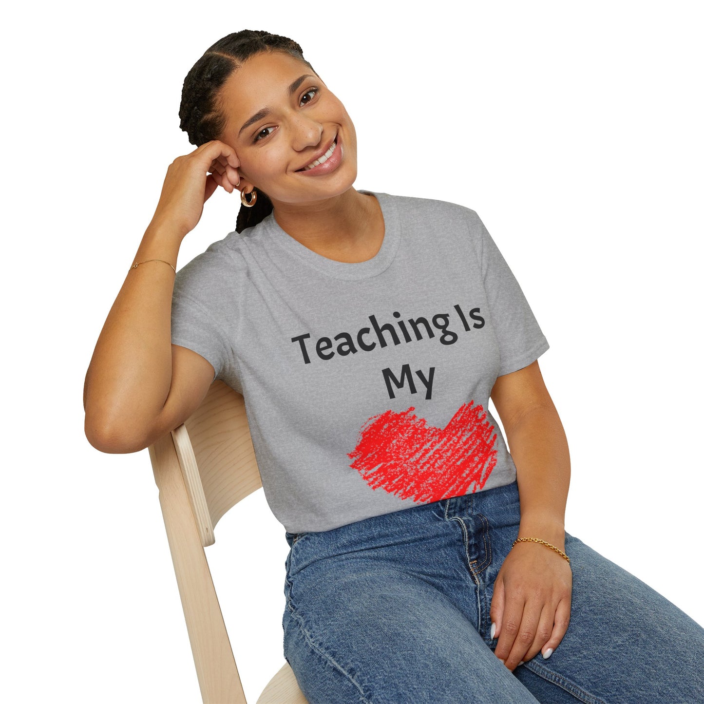 Teaching is My Heart, Unisex Softstyle T-Shirt