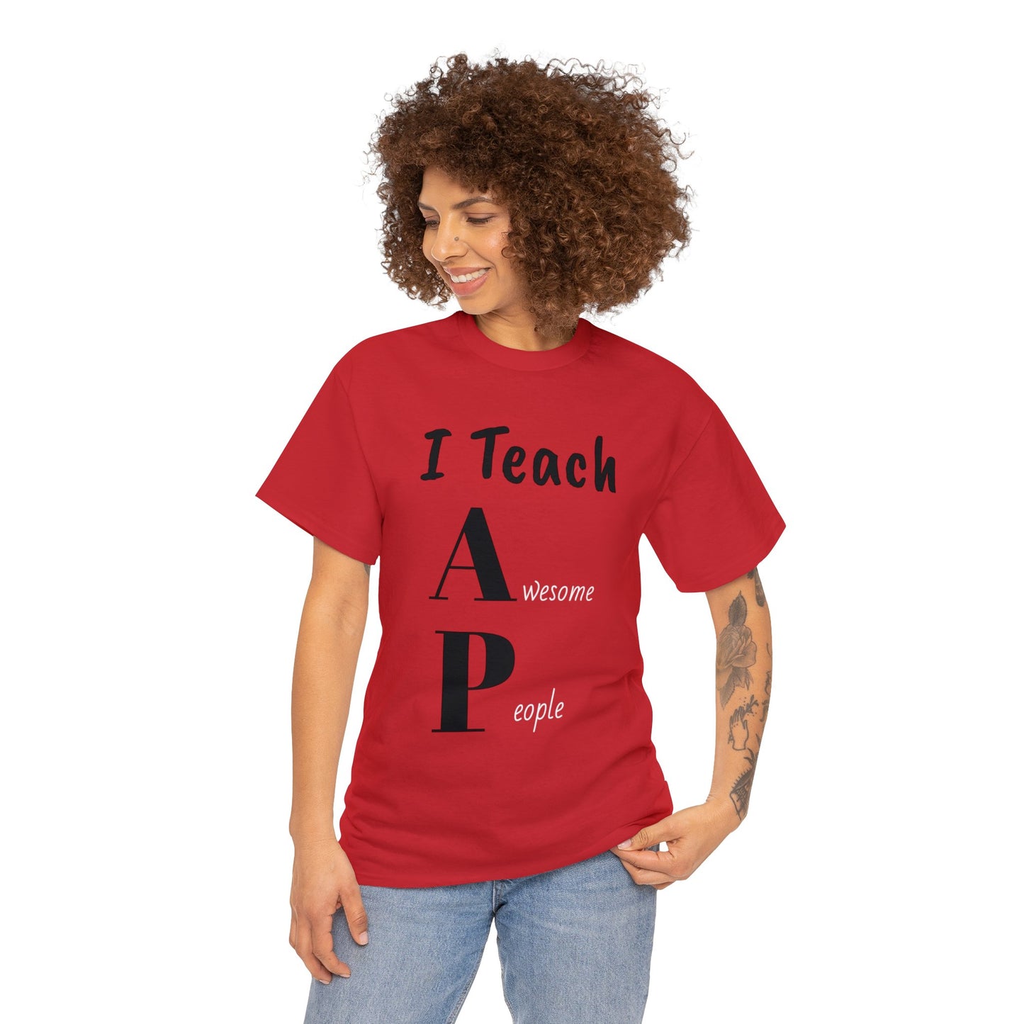 I Teach Awesome People t-shirt, Unisex Heavy Cotton Tee