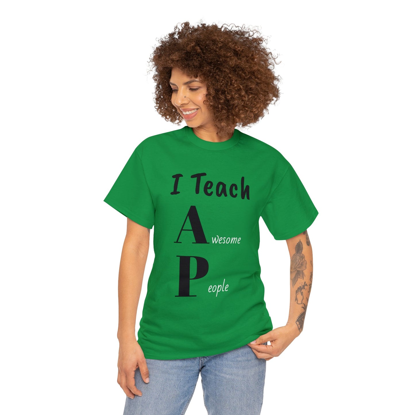 I Teach Awesome People t-shirt, Unisex Heavy Cotton Tee