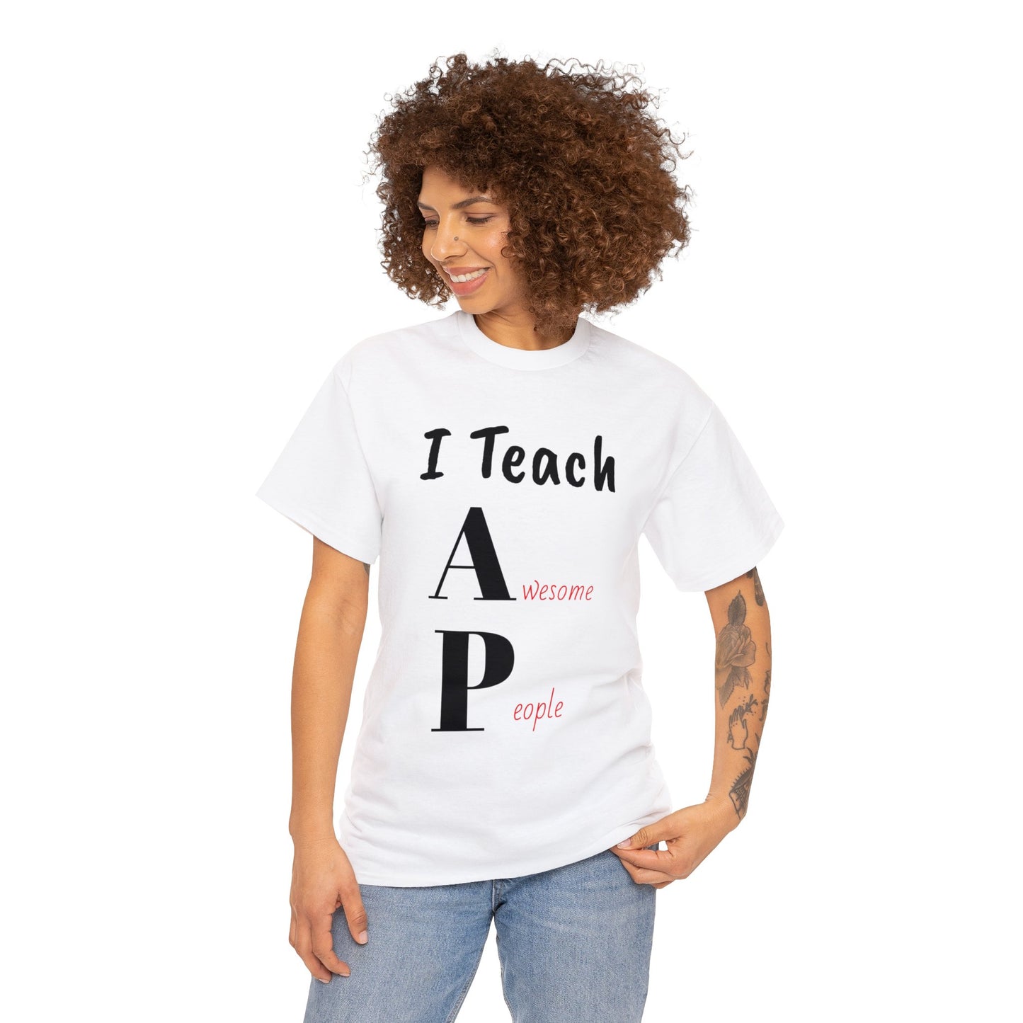 I Teach Awesome People t-shirt, Unisex Heavy Cotton Tee