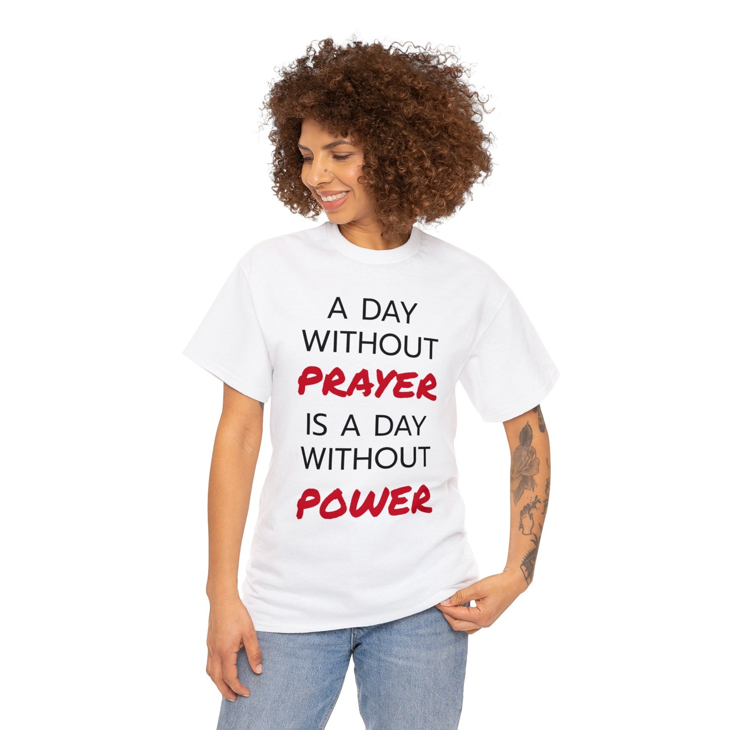 Prayer and Power Unisex Heavy Cotton Tee