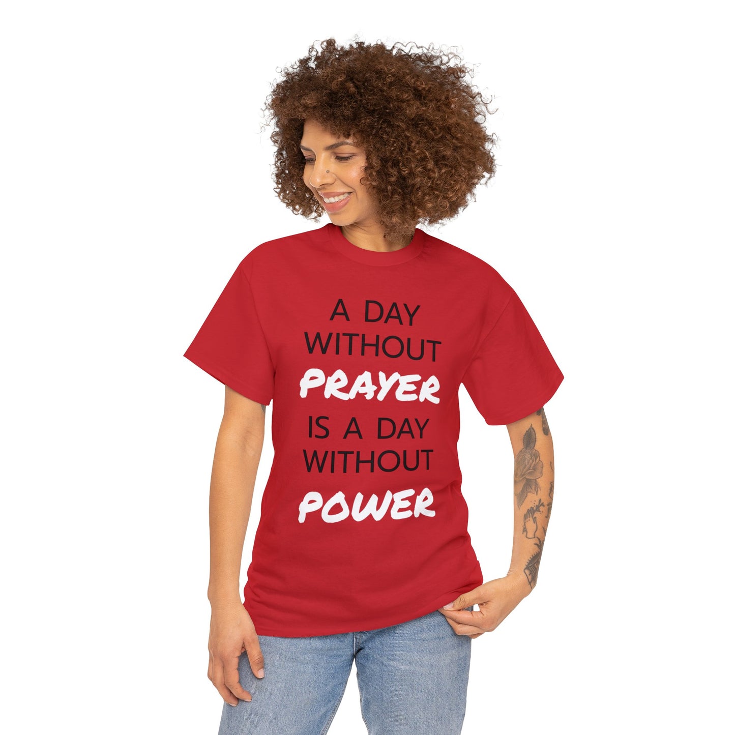 Prayer and Power Unisex Heavy Cotton Tee