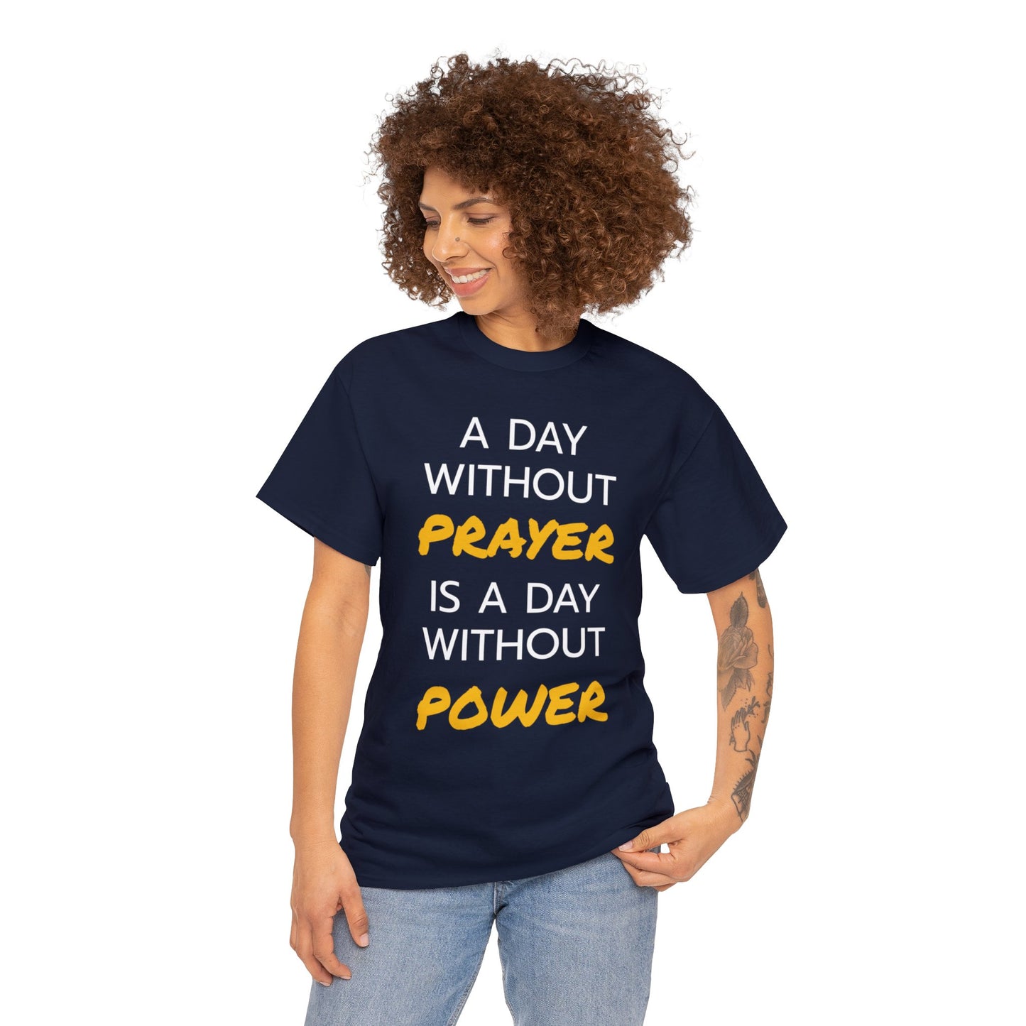 Prayer and Power Unisex Heavy Cotton Tee