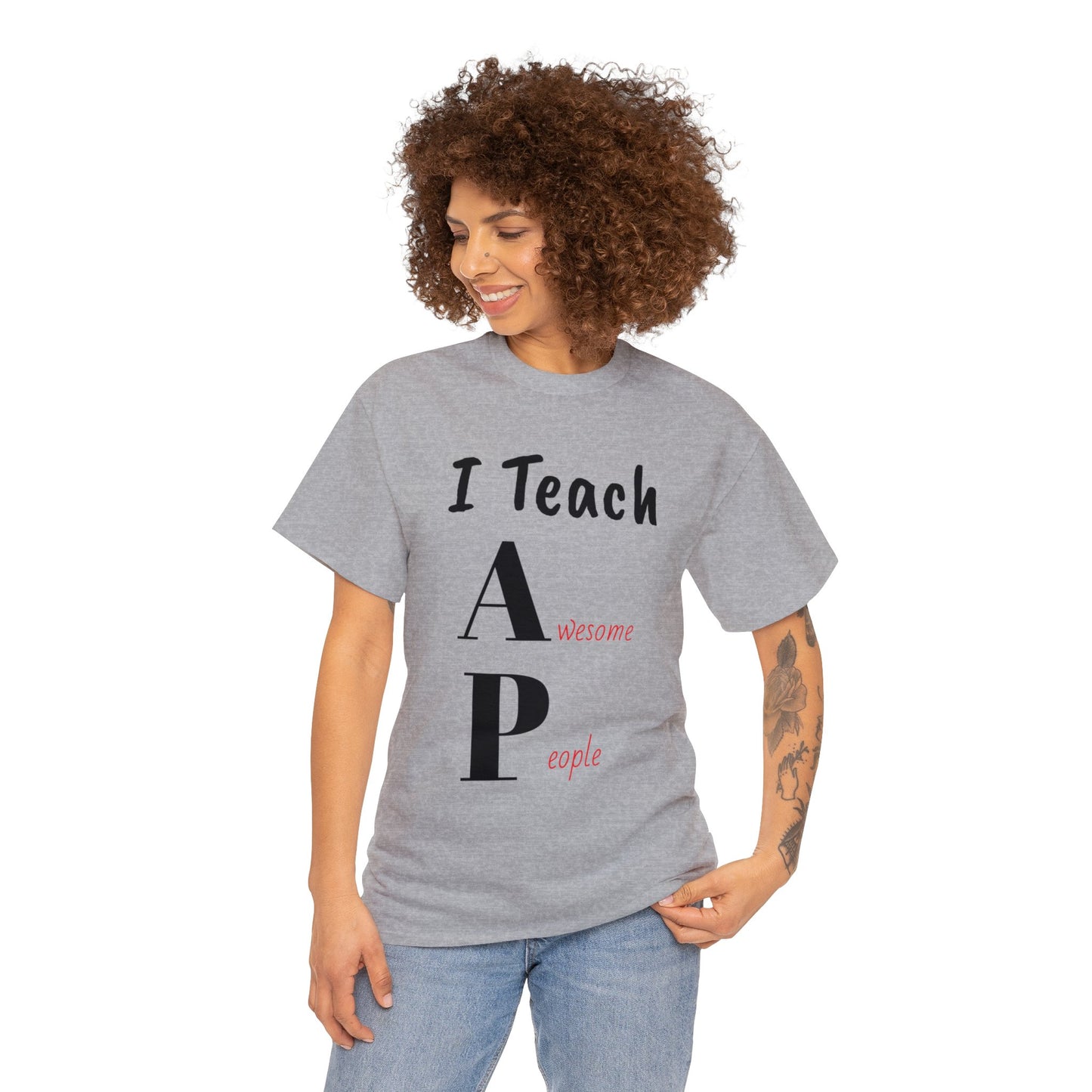 I Teach Awesome People t-shirt, Unisex Heavy Cotton Tee