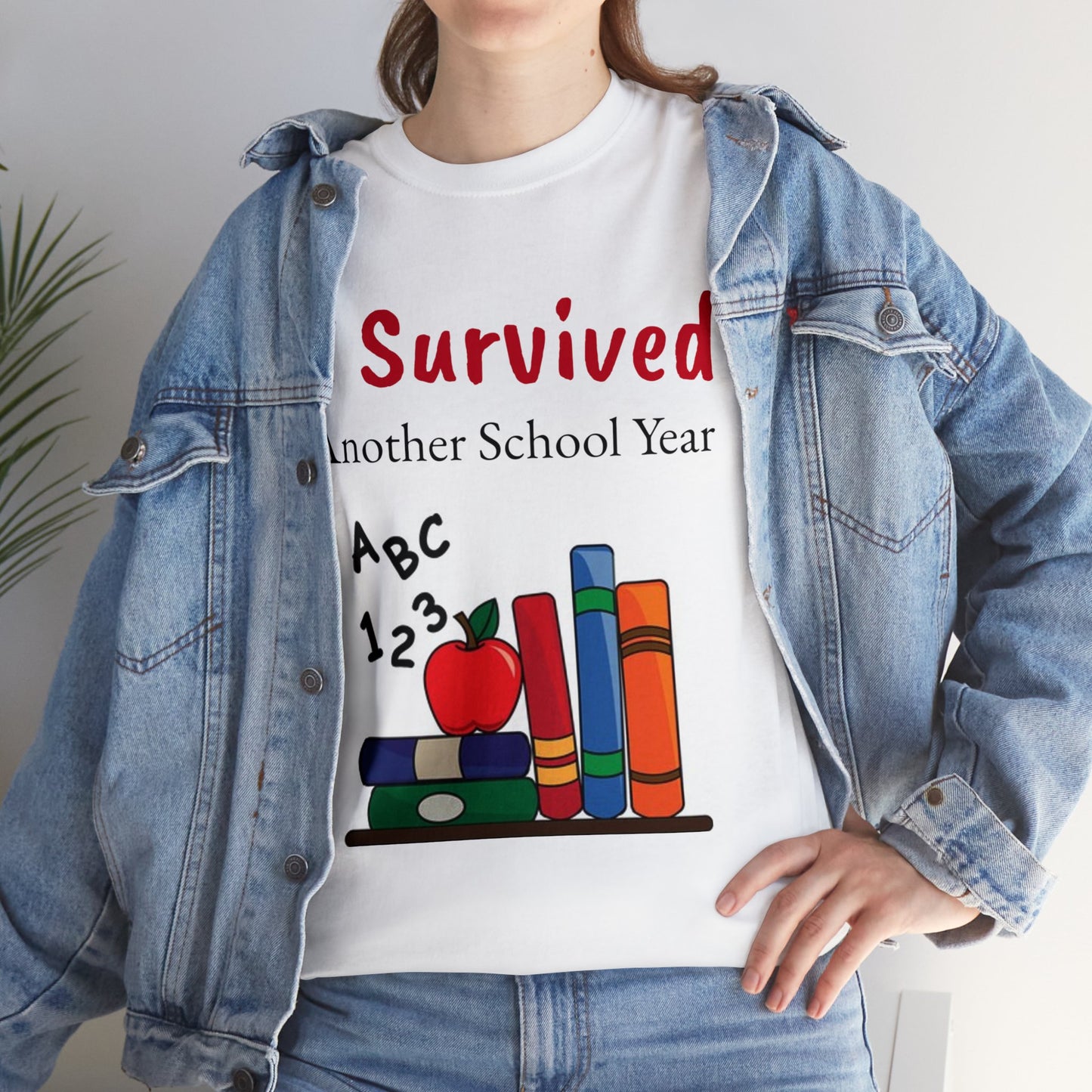 I Survived Another School Year Unisex Heavy Cotton Tee