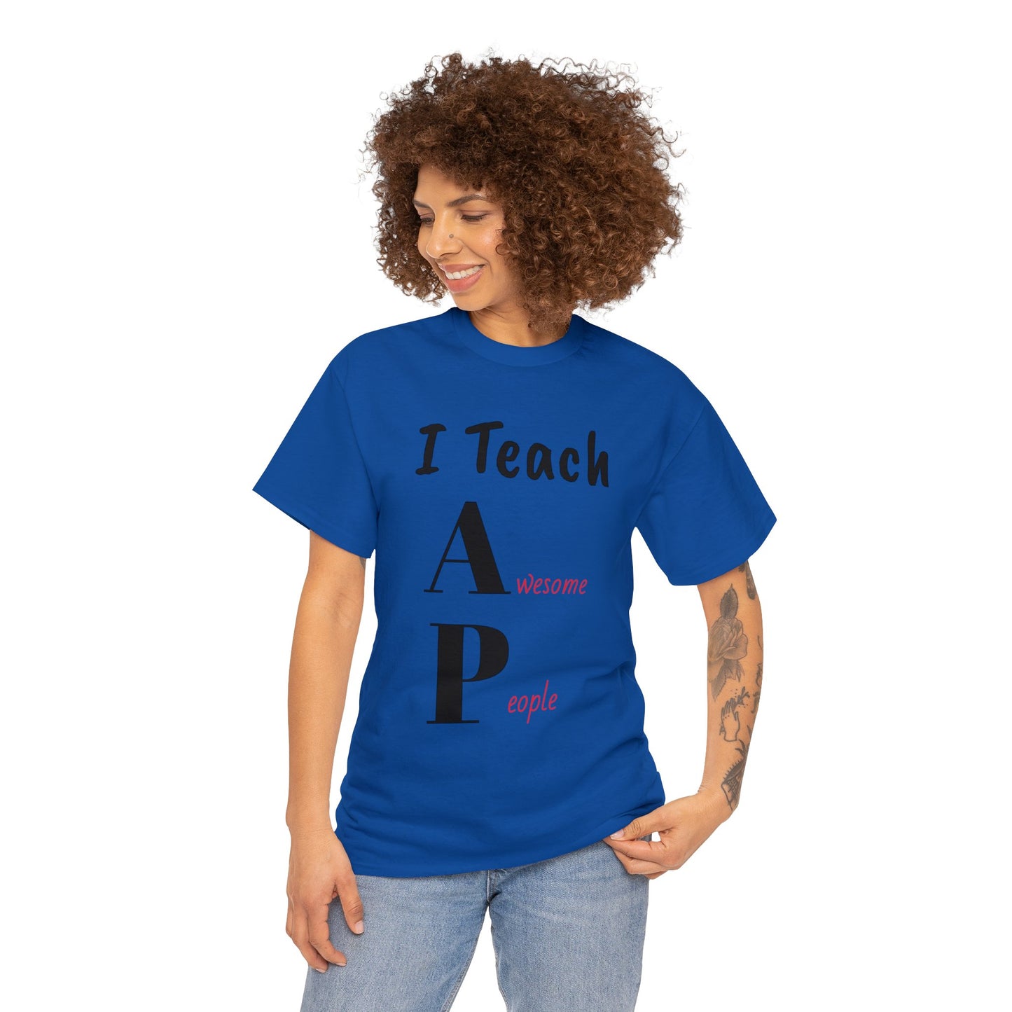 I Teach Awesome People t-shirt, Unisex Heavy Cotton Tee