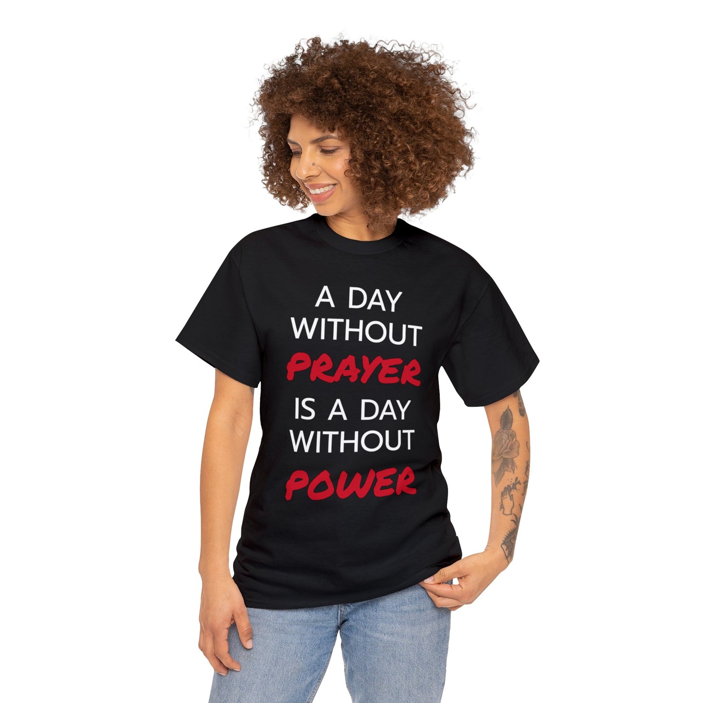 Prayer and Power Unisex Heavy Cotton Tee