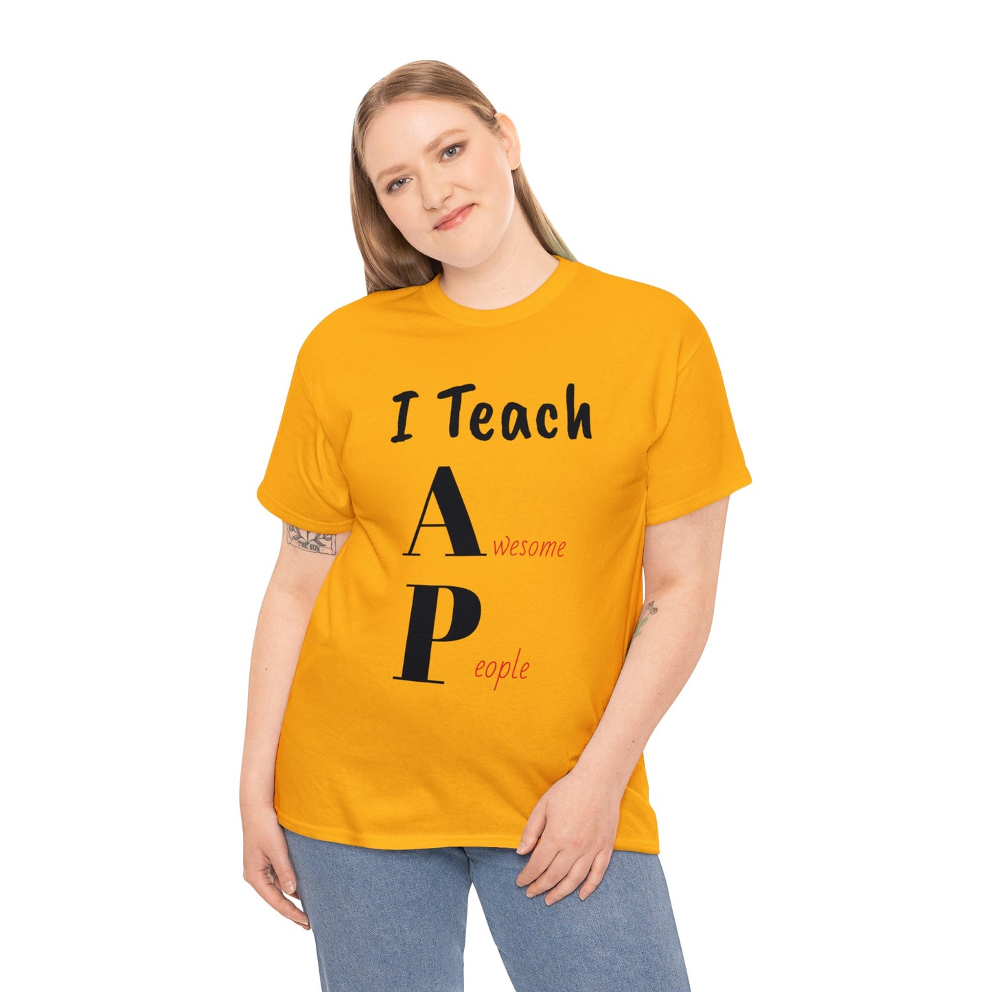 I Teach Awesome People t-shirt, Unisex Heavy Cotton Tee