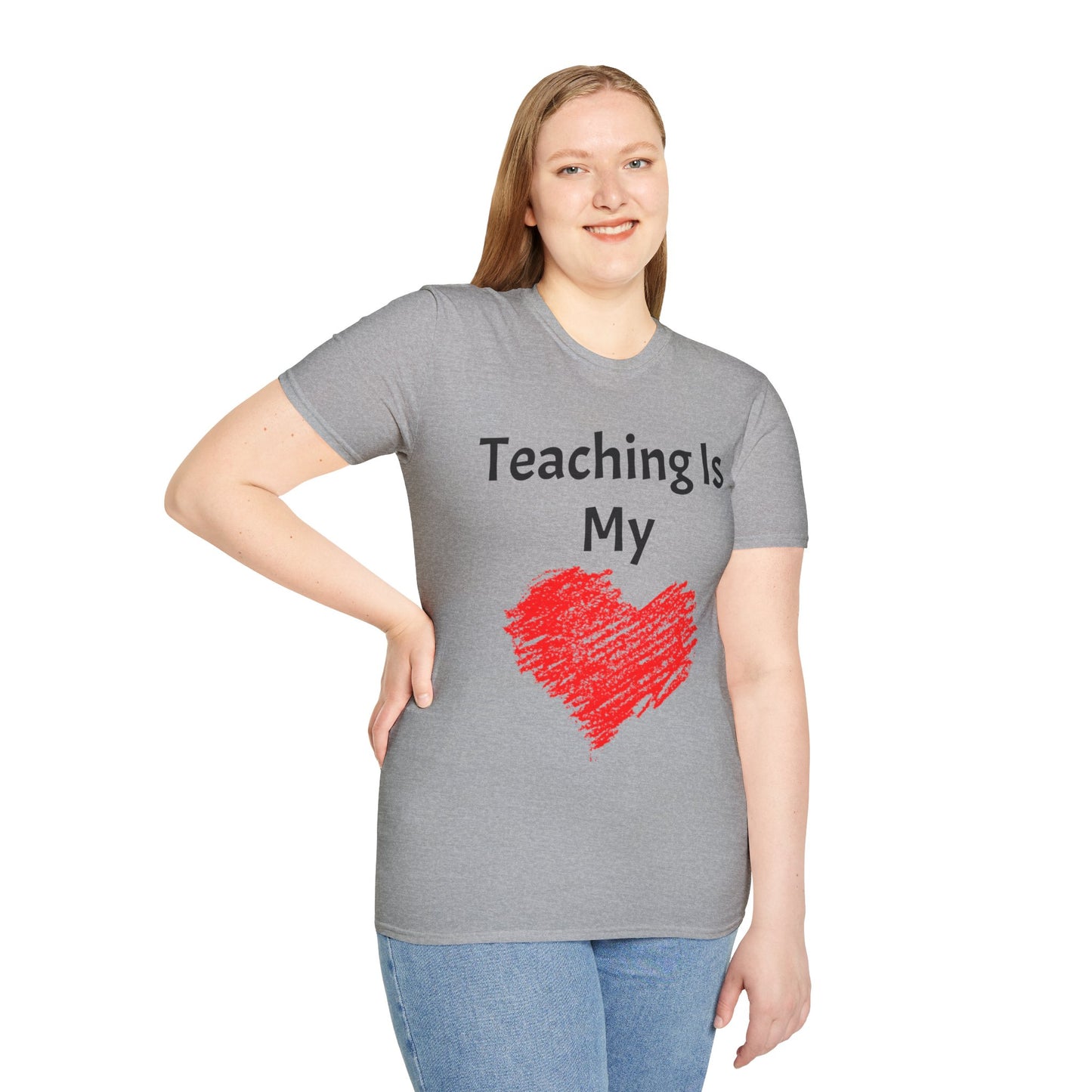 Teaching is My Heart, Unisex Softstyle T-Shirt