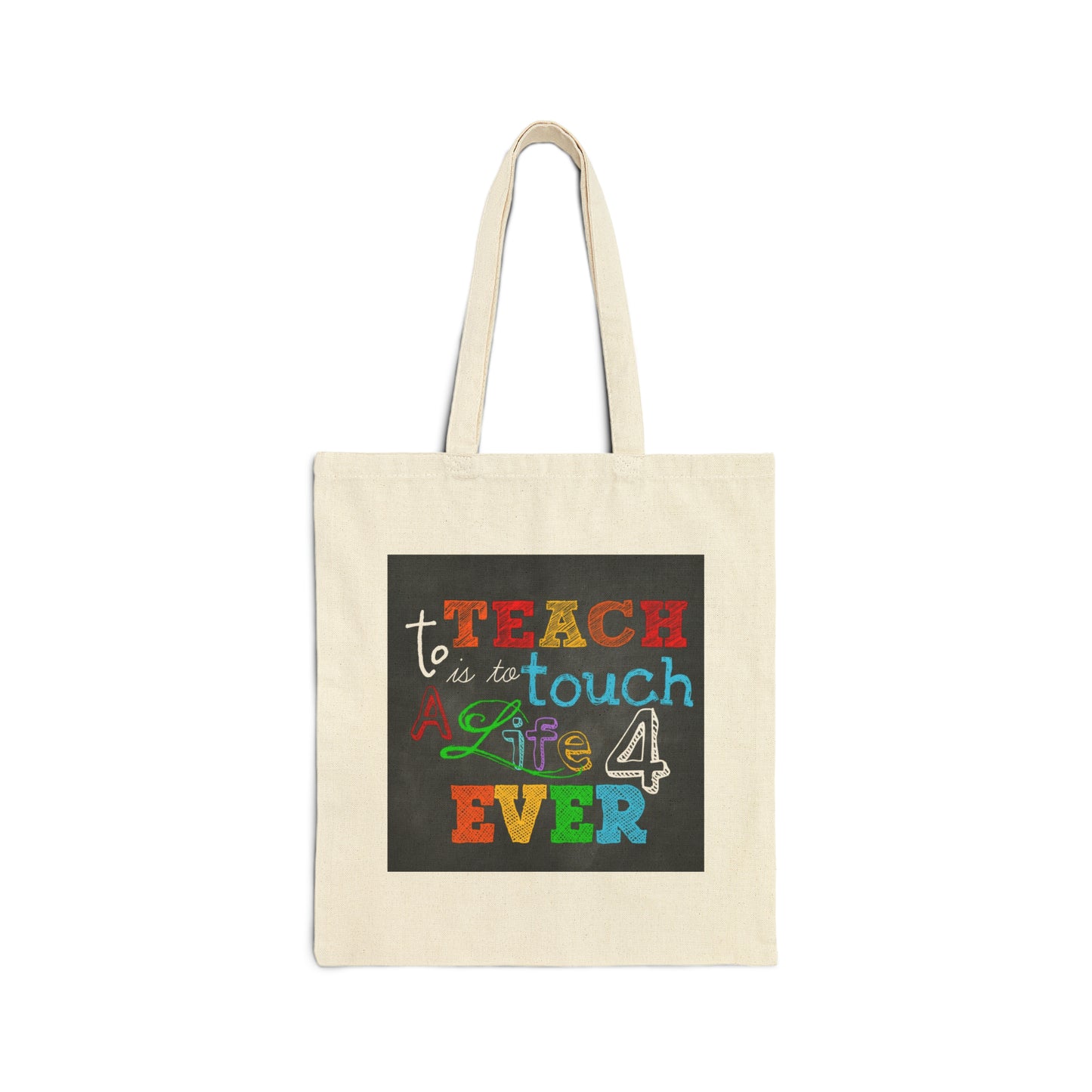 Touch a Life 4ever, Custom Cotton Canvas Tote Bag