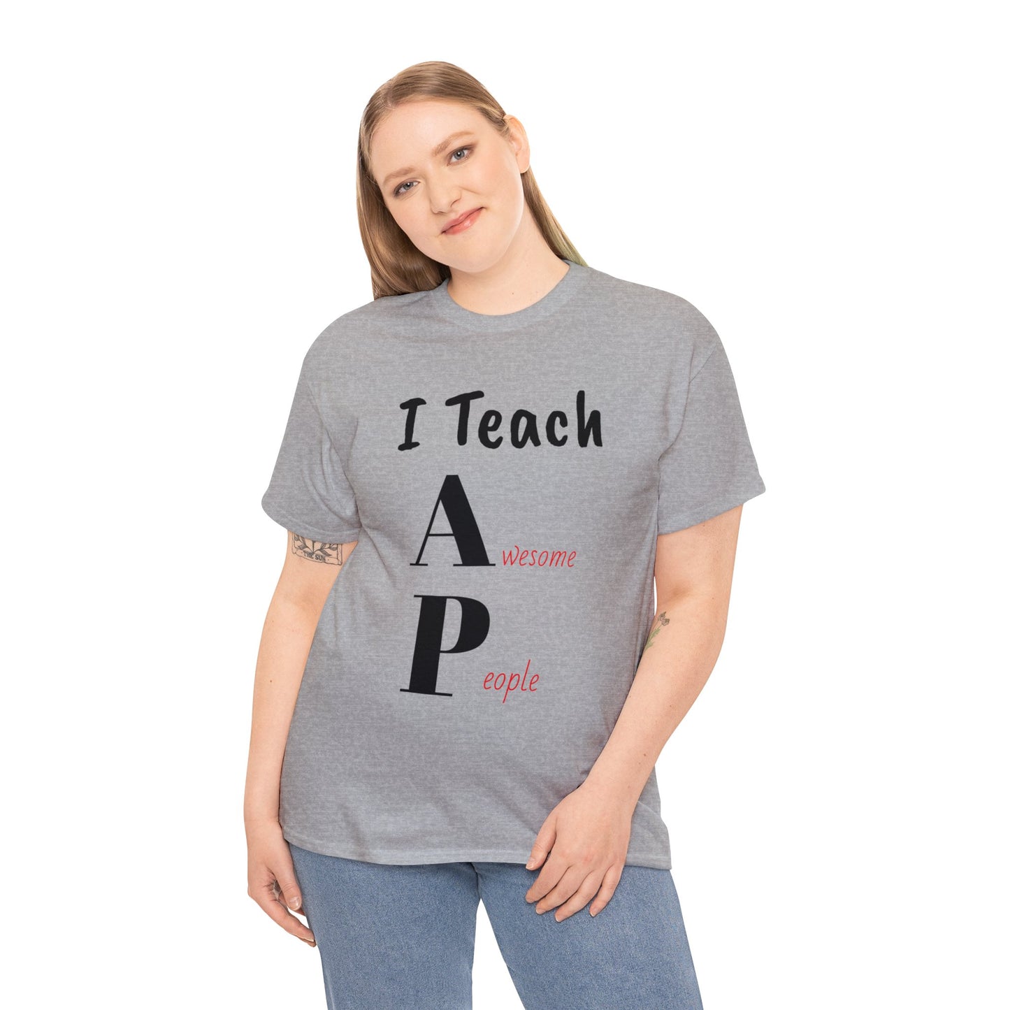 I Teach Awesome People t-shirt, Unisex Heavy Cotton Tee