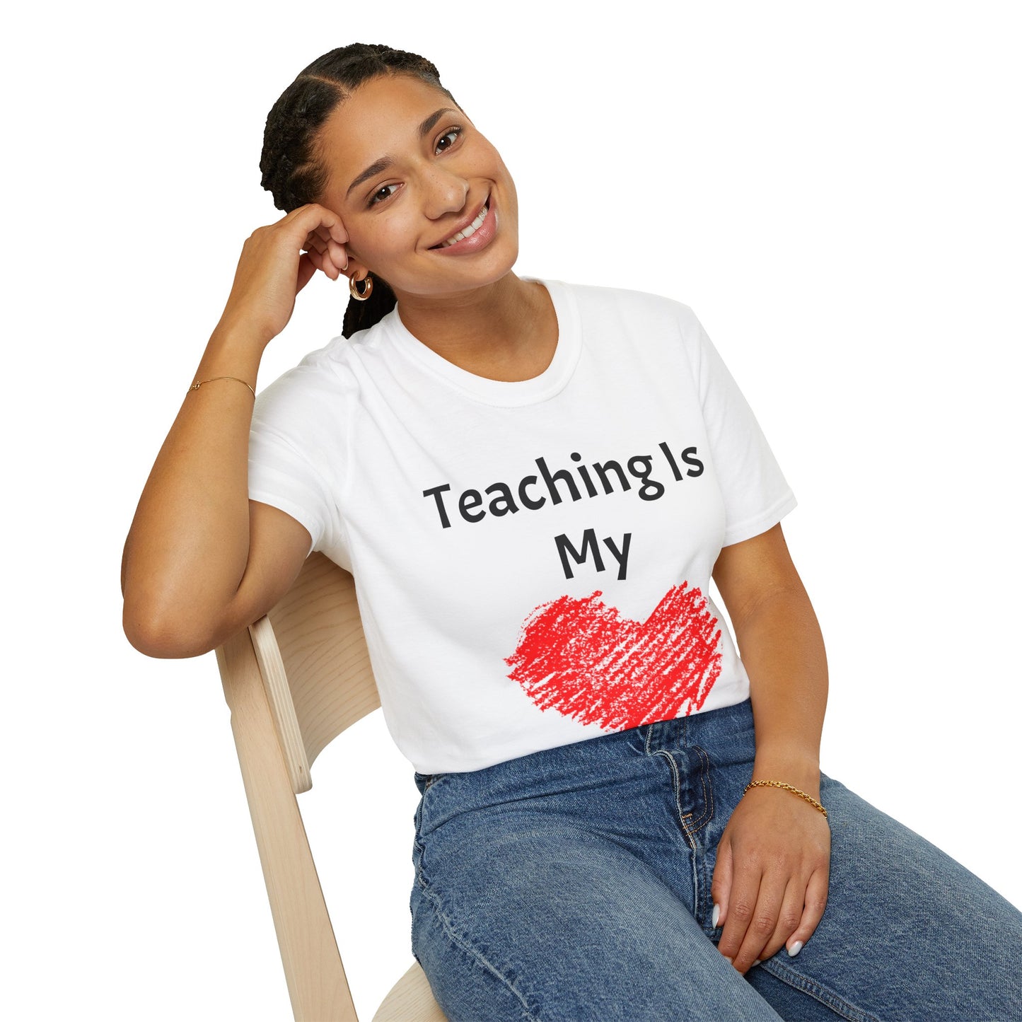 Teaching is My Heart, Unisex Softstyle T-Shirt