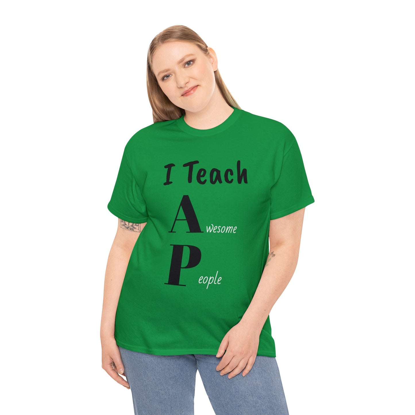 I Teach Awesome People t-shirt, Unisex Heavy Cotton Tee